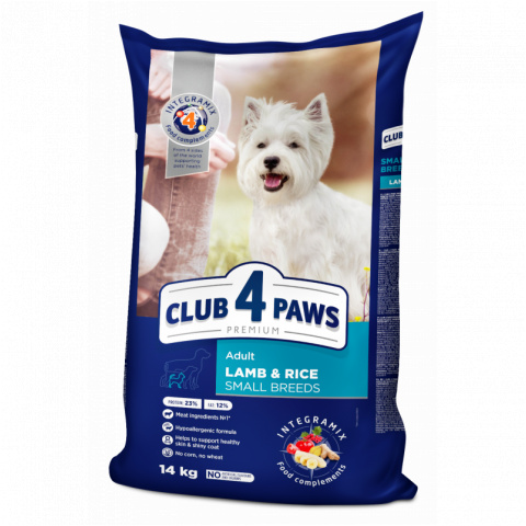 Club 4 Paws-karma d/psów małych ras-14kg-jagn/ryż 