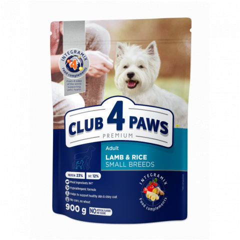 Club 4 Paws-karma d/psów małych ras-900g-jagn/ryż 