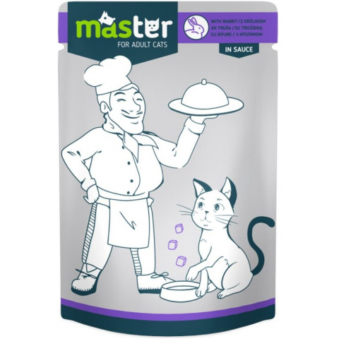 Master - saszetka dla kotów - 80g - królik 