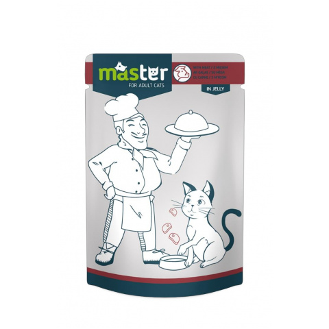 Master - saszetka dla kotów - 80g - mięso 